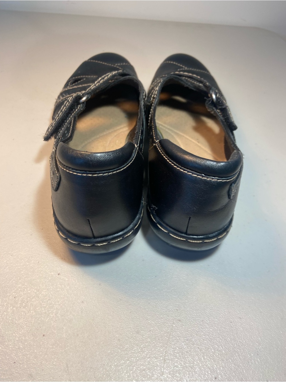 Clark’s Collection Ashland Spin Q Black Leather Shoes SZ 7.5 - Picture 5 of 13
